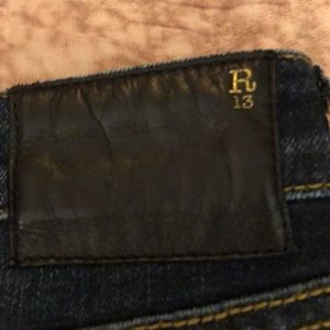 R13 jeans slightly cropped